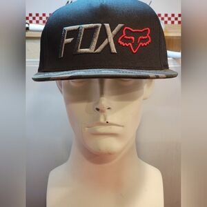 Fox Racing Black/Camo Snapback Trucker Hat Baseball Cap OSFA NWOT